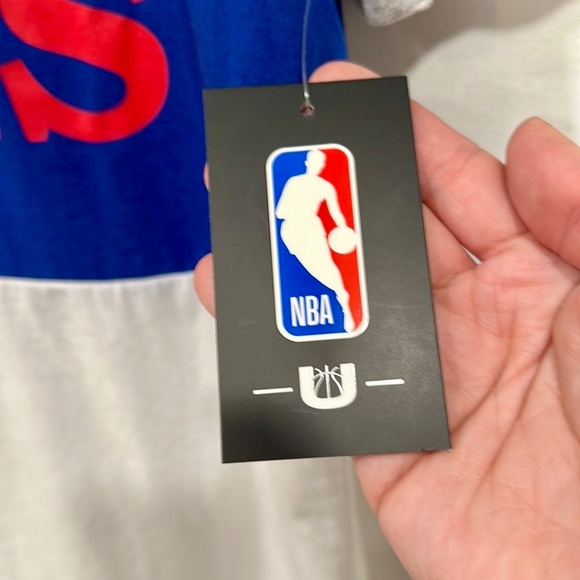 NBA Color Block Ben Franklin Philadelphia 76ers Sixers Tee T-Shirt Size Mens M - Picture 5 of 9